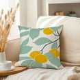 thumbnail image 3 of Ethan Taylor Food and Kitchen Throw Pillow Soft Cushion Cover 'Lemon Tree Fruits Lemon' Modern Pattern Decorative Square Accent Pillow Case, 18x18 Inches, Green, Yellow, 3 of 5