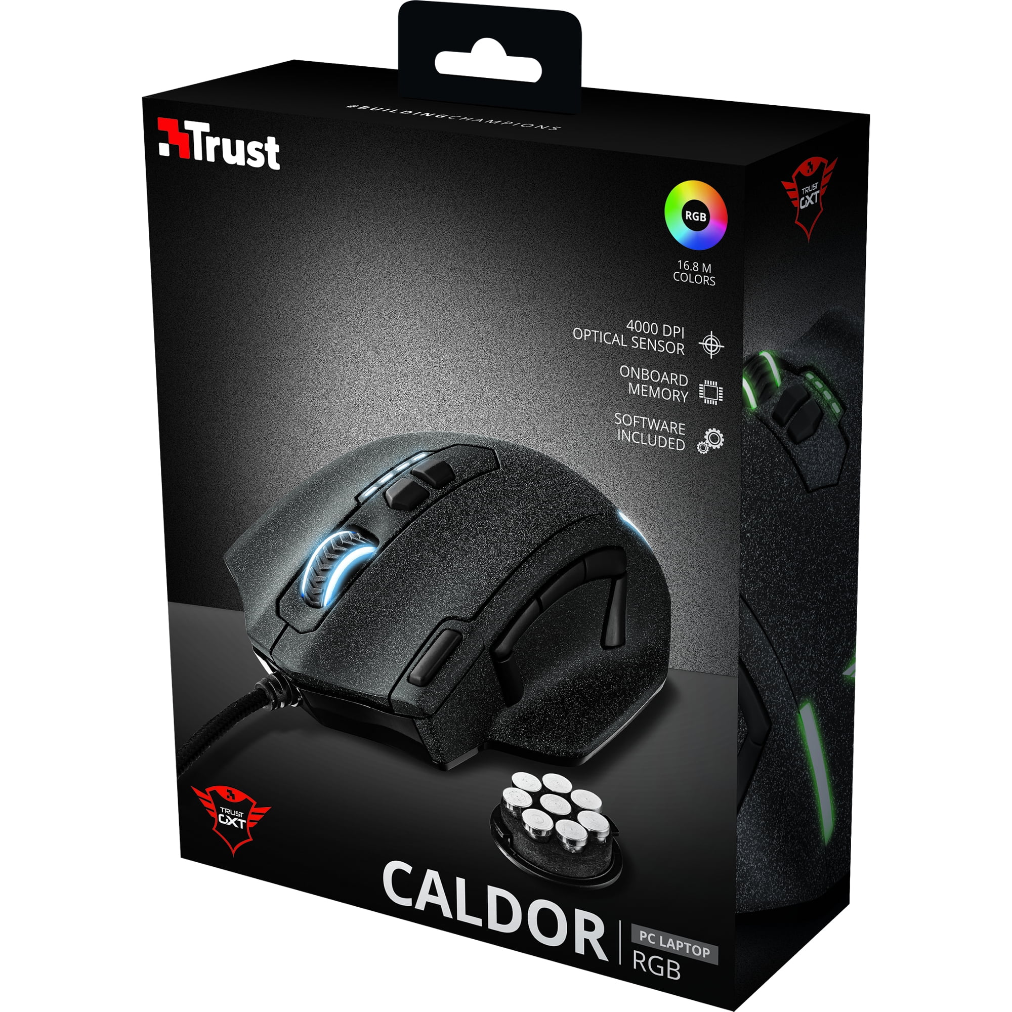 Trust GXT 155 Caldor Gaming Mouse - black, Black 