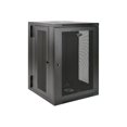 thumbnail image 1 of Tripp Lite 18U Wall Mount Rack Enclosure Server Cabinet Swinging Hinged Door Deep - Rack cabinet - wall mountable - black - 18U - 19", 1 of 6