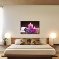 thumbnail image 3 of ZHONGYUTONG Spa Bathroom Wall Decor Purple Lavender Flowers Candles Towel Canvas Picture Prints Zen Relaxing Artwork for Yoga Meditation Room Framed (28.00" x 42.00"), 3 of 6