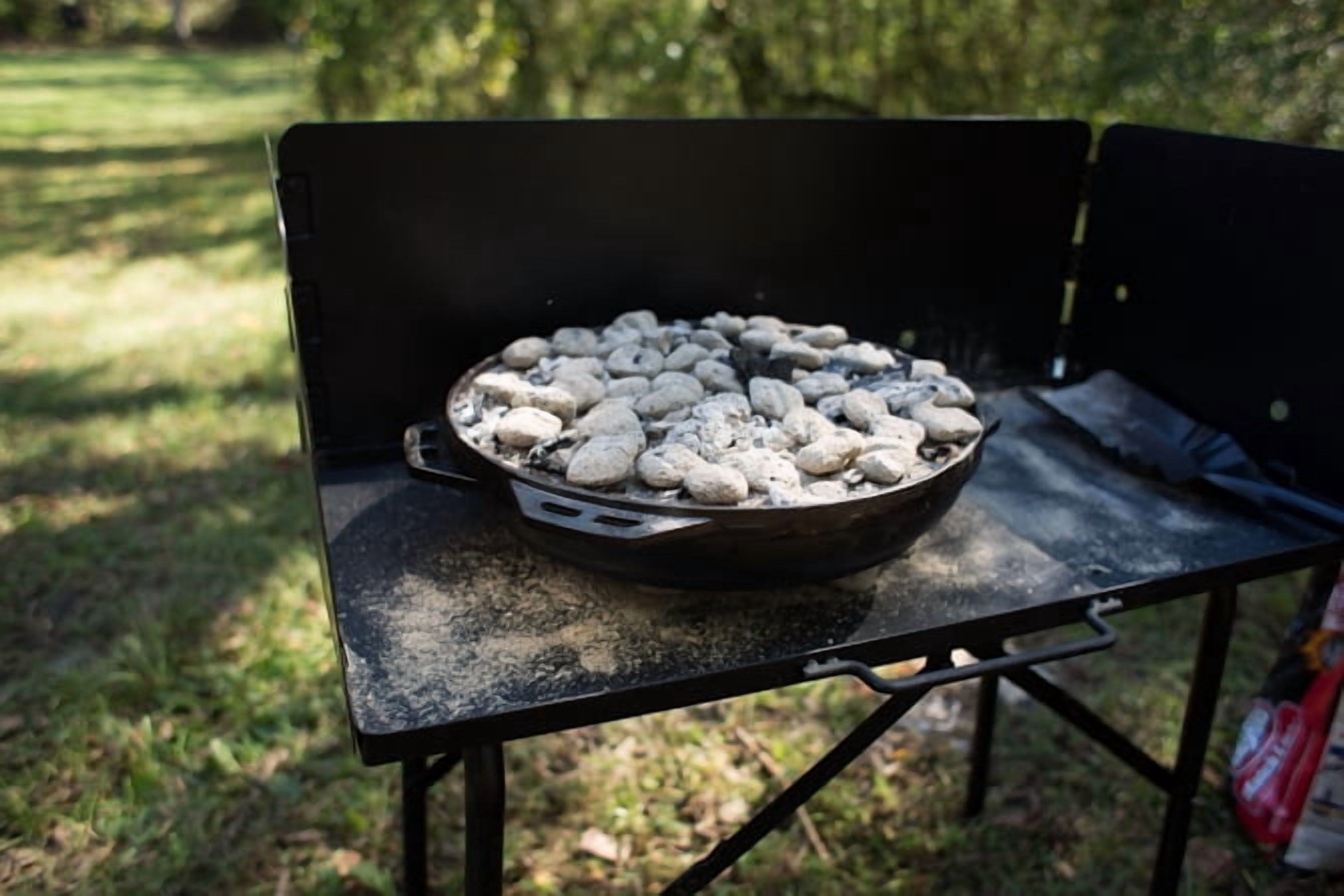 Lodge Cast Iron Outdoor Collapsible Cooking Table,  32.5"x18.75"x2.75"