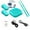 cyan, variant on WNFJR Virtual Reality Drum Set, Electric Drum Set, Portable Electronic Drum Set, Drum for Holiday Birthday Gift