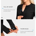 thumbnail image 6 of Hilenly Women's Long Sleeve Rash Guard UV Sun Protection Zip Up Jackets Lightweight Yoga Athletic Jacket with Thumb Hole Pockets, 6 of 9