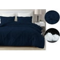 thumbnail image 6 of DNG Creations 1 Piece Diamond Ruffle Comforter 100% Egyptian Cotton, 800TC - Solid Navy Blue Colour - Super Soft 550 GSM All Season ( Oversized King - Size ), 6 of 6