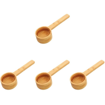 

Langeriy 4pcs Wooden Coffee Powder Spoon Household Coffee Scoop Measuring Spoon Bean Powder Spoon