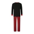 thumbnail image 6 of Jaweiwi Christmas Pajamas for Family Matching Long Sleeve Tree Graphic T shirt Tops + Trousers Set Holiday Sleepwear, 6 of 10