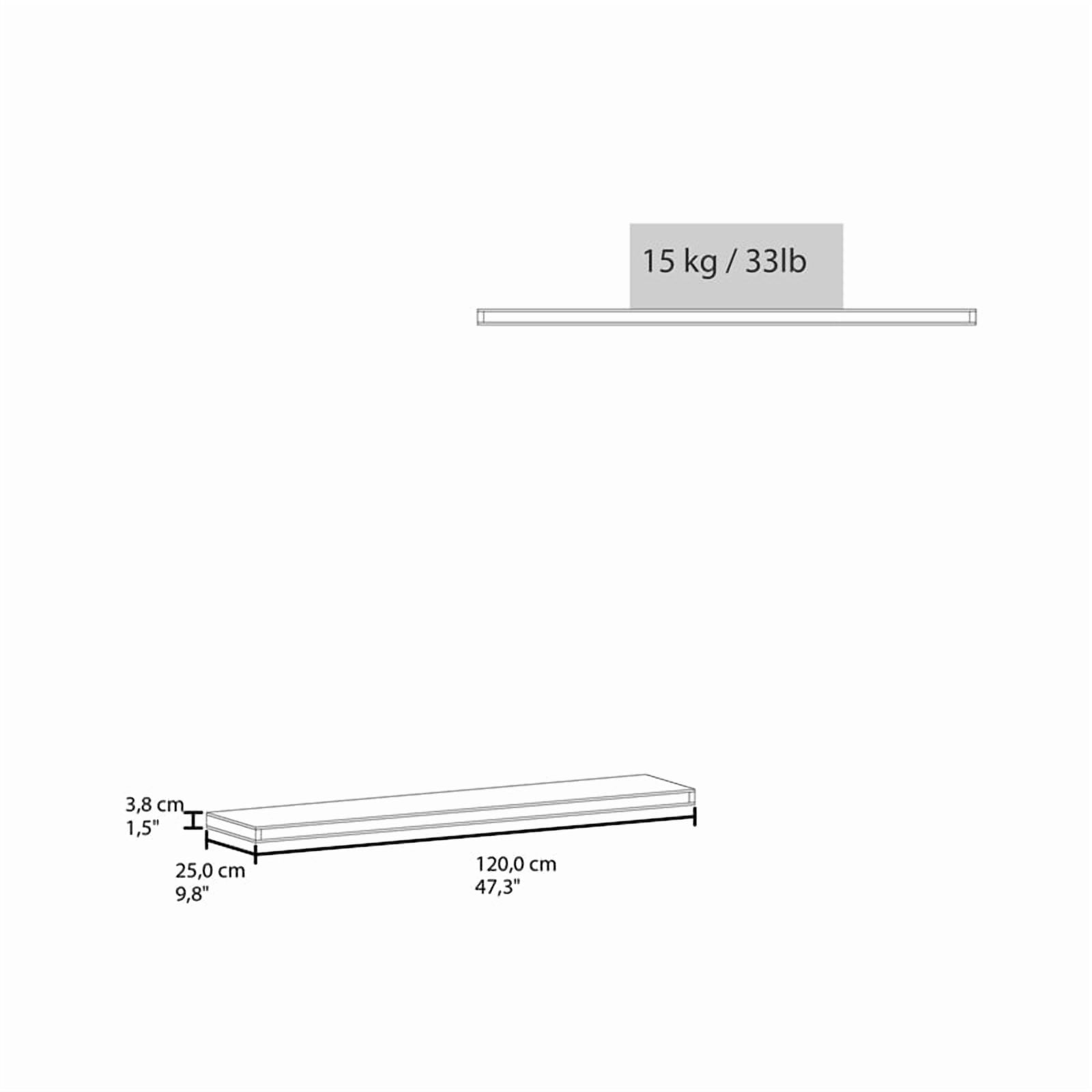 Ecco 47" Wide Floating Shelves Set of 2 Engineered Wood Olive