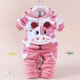 thumbnail image 1 of 90cmpinkBaby Suit Traje de terciopelo de vaca de dibujos animados Ropa para niños esquí esquí Gafas de esquí, 1 of 4