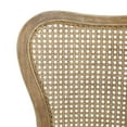 thumbnail image 5 of GDF Studio Vintage-Inspired Dining Chair with Cane Backrest, Upholstered Seat, and Durable Rubberwood Frame, Set of 2, 5 of 8