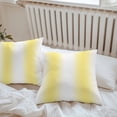 thumbnail image 5 of Lemon Yellow White Gradient Outdoor Pillow Covers Pack of 2 Simple Pattern Waterproof Throw Pillow Covers Decorative Cushion Cases for Patio Garden Tent Balcony Couch 26x26 inch, 5 of 8