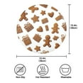 thumbnail image 4 of IAUYY Set of 4 Round Placemats for Dining Tables Heat-Resistant and Wear-Resistant DIY Printing Design Table Placemats，Applicable for Christmas Sugar Frosting Shine, 4 of 7