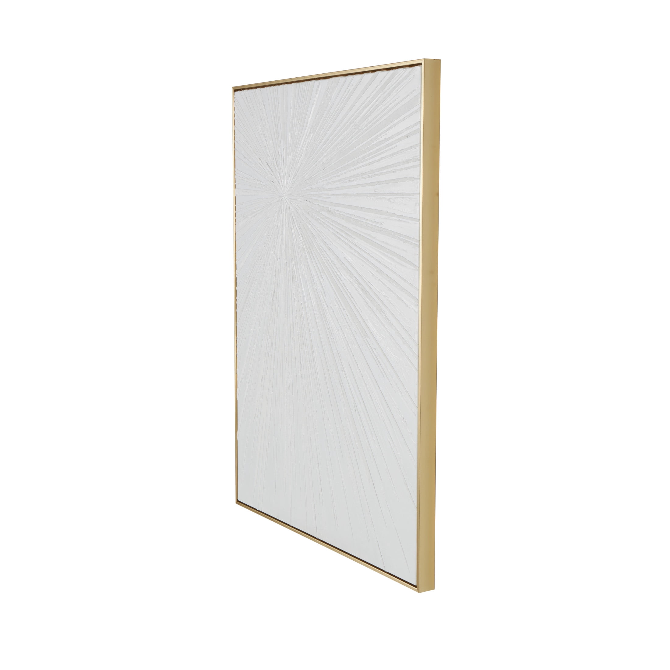 30" x 40" Textured Starburst Framed Wall Art with Gold Frame, by DecMode