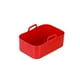 thumbnail image 2 of Monstrate Bandeja de silicona para freidora de aire, resistente al calor, doble cesta, horno casero, microondas, olla, revestimiento de cocina, Herramientas y accesorios para hornear Rojo, 2 of 6