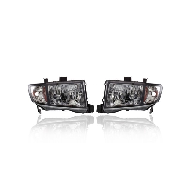 Headlight - Compatible/Replacement for '06-08 Honda Ridgeline - Pair, Left Driver + Right Passenger Set - 33101SJCA02, 33151SJCA02