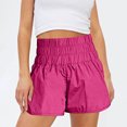 thumbnail image 5 of Tumotour Yoga Shorts For Women Half Shorts Solid Color Casual Pants Elastic High Waist Thin Hot ts Running Workout Gym Shorts, 5 of 9