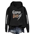 thumbnail image 5 of Moxiu Womens Oversized Hoodie Fleece Rugby Graphic Hoodie Y2K Pullover Sweater Game Day Hooded Sweatshirts with Pockets 2025 Black,XXL, 5 of 7
