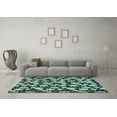 thumbnail image 3 of Ahgly Company Indoor Square Abstract Light Blue Modern Area Rugs, 4' Square, 3 of 4