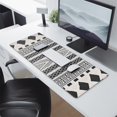 thumbnail image 2 of Long Mouse Pads for Desk,White Geometric Diamond Chevron Pattern Desk Mats on Top Of Desks, Desk Mouse Pad Extra Large with 3mm Non-Slip Base and Stitched Edge for Gaming,Office,Work,Home 31.5"x11.8", 2 of 6