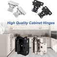 thumbnail image 3 of 1/2Inch Overlay Semi Partial Wrap Around Self Closing Kitchen Cabinet Hinges, 3 of 9