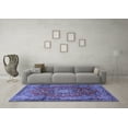 thumbnail image 3 of Ahgly Company Machine Washable Indoor Rectangle Persian Blue Traditional Area Rugs, 7' x 10', 3 of 4