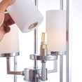thumbnail image 3 of Pasargad Home Riva Metal & Glass Chandelier Lights, Chrome & White, 3 of 5
