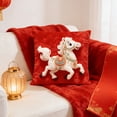 thumbnail image 5 of Nkmbld New Year Pillow Covers Decoration, Year of The Horse Spring Festival Pillowcases, Happy Lunar New Year Holiday Cushion Case Decoration for Sofa Couch, 5 of 8