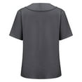 thumbnail image 3 of Yubnlvae Dark Gray Loose Shirt Top Stand Solid Color Sleeve Collar Casual Women's Shirt Women's Shirt, Xl, 3 of 8