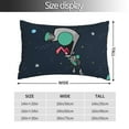 thumbnail image 4 of Gir Mouth Invader Zim Pillowcase Cushion Pillow Covers With Hidden Zipper Pillow Case Decor For Bed Dorm Sofa Couch Car 16"x24", 4 of 8