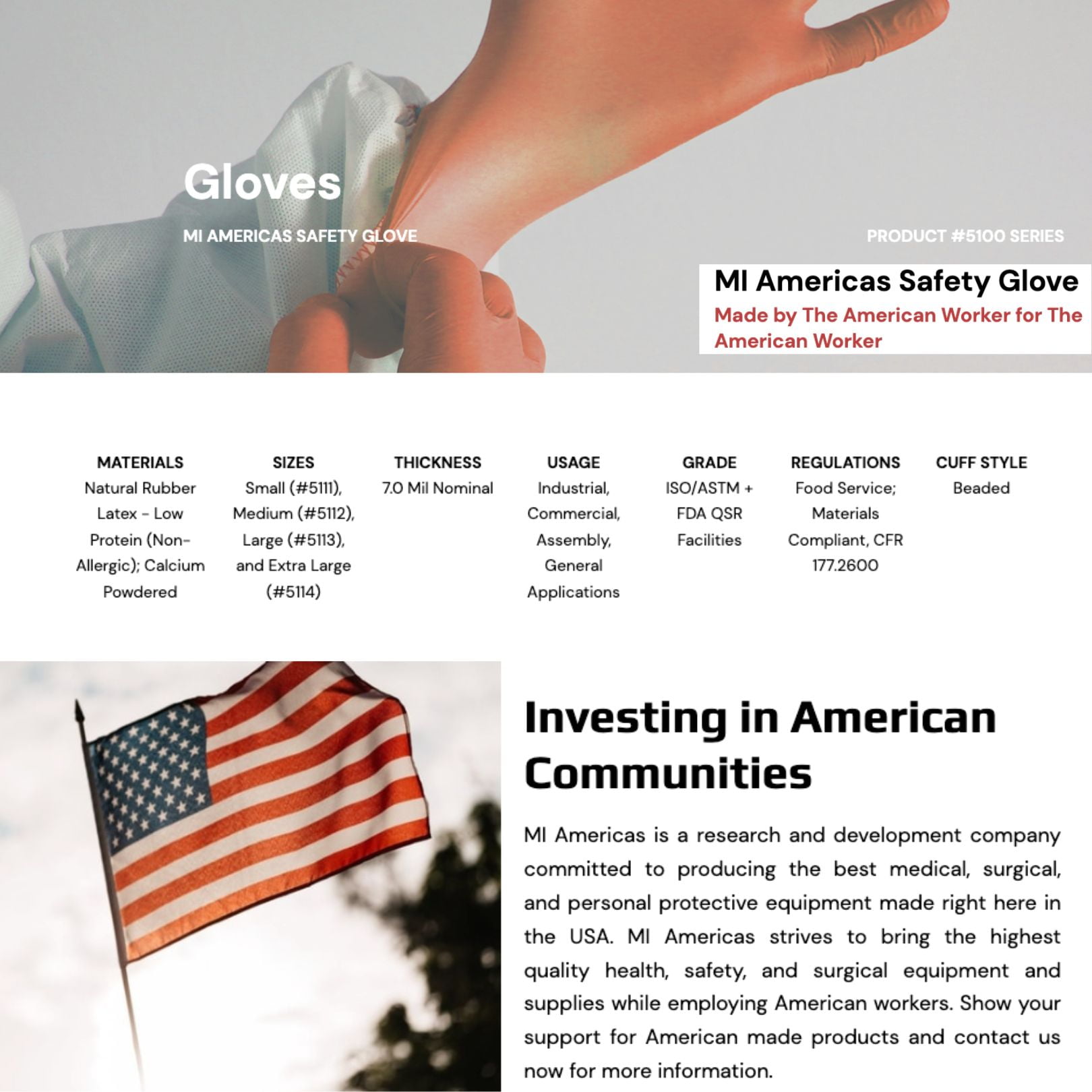 American Safety Glove  Latex Disposable Low Protein Natural Rubber Non-Allergy 7 MIL 100CT Orange Large