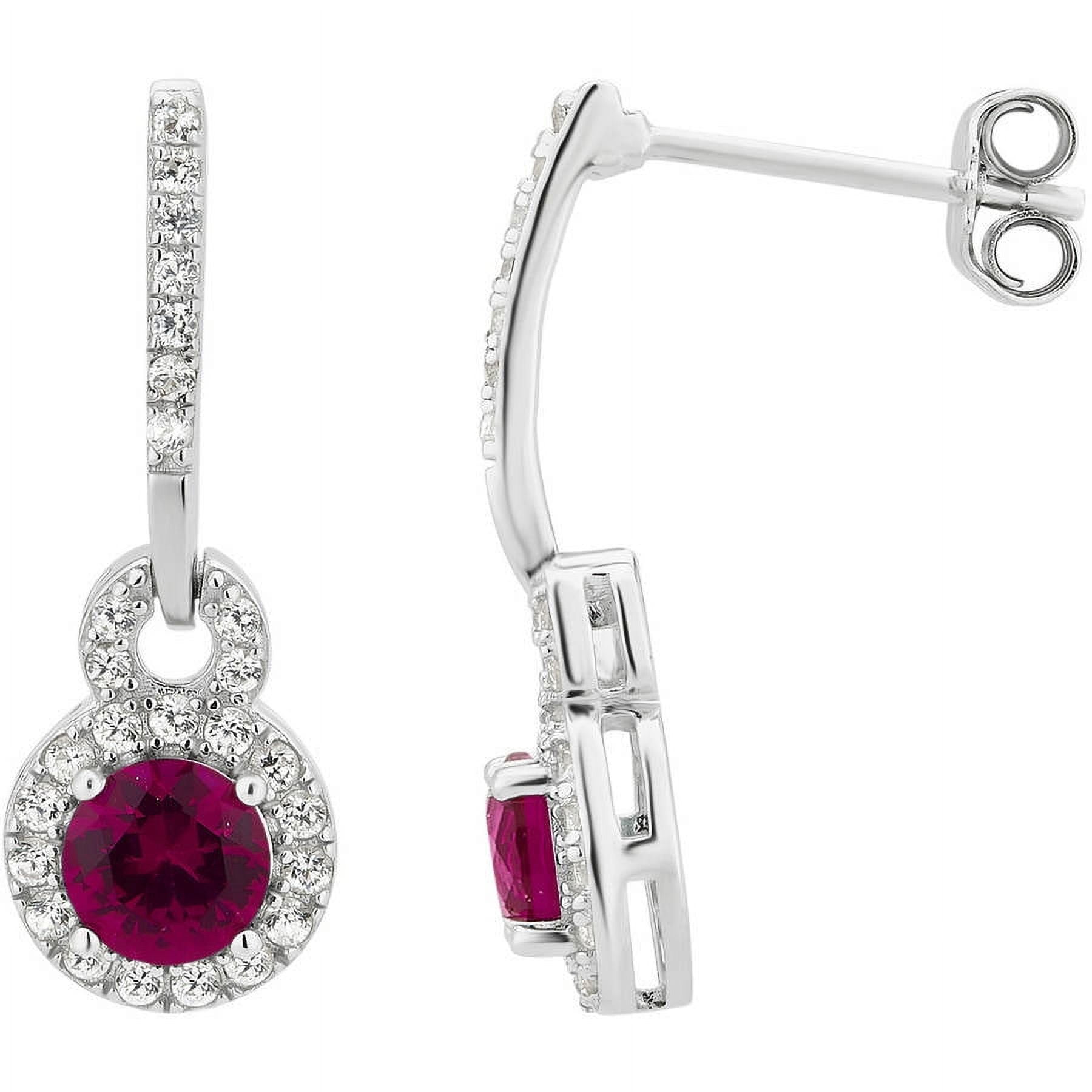 Created Ruby And White Sapphire Gemstone