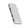 thumbnail image 3 of Tipo-c Splitter USB 3.0 Convertidor de adaptador USB-C de alta velocidad de transmisión con lector de tarjetas SD TF, plateado Irene Inevent EL000285-01B, 3 of 6