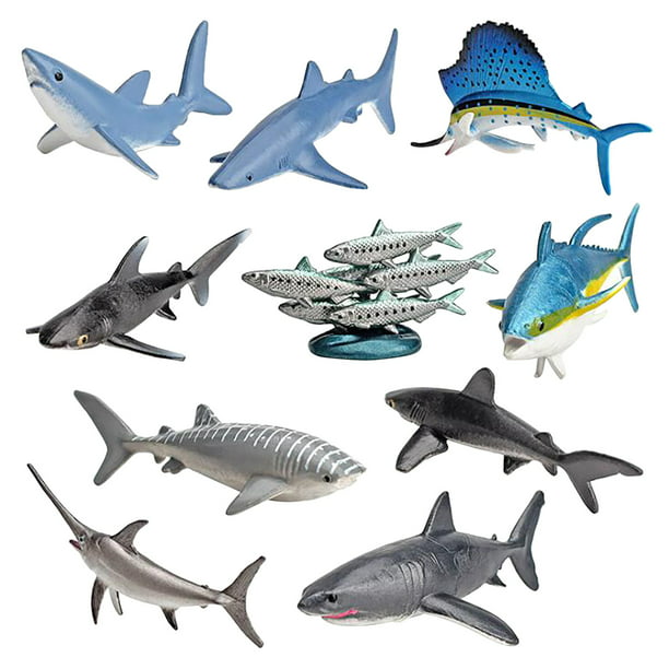 Kids Education Toys 10 Pelagic Fish Early Decoration Toy Simulation Marine  Animal World Decoration Model 