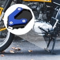 thumbnail image 2 of Motorbike Motorcycle Kickstand Side Stand Enlarger Plate Pad Aluminum Alloy Blue for BMW R1200GS LC, 2 of 5