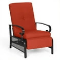 thumbnail image 5 of Suncrown Adjustable and Water Resistant Metal Lounge Chair with Cushion - Set of 3 Red/Black, 5 of 7