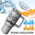 thumbnail image 3 of Father's Day Gift Set Idea, Best Dad Ever 40oz Tumbler with Straw, Stainless Steel Insulated Coffee Cup, Perfect Birthday Christmas Present for Dad Daddy from Daughter Son, Leak Proof Lid, 3 of 5