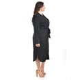 thumbnail image 3 of Vestido camisero con moño Roman Fashion /Tallas Extras, 4341 (Negro) negro 38, 3 of 5
