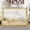 Natural, variant on Twin Size Teepee Floor Bed with Guardrails, Tent Shaped Wooden Bed Frame with Slat Support and Door, Low Profile Platform Bed for Bedroom, White