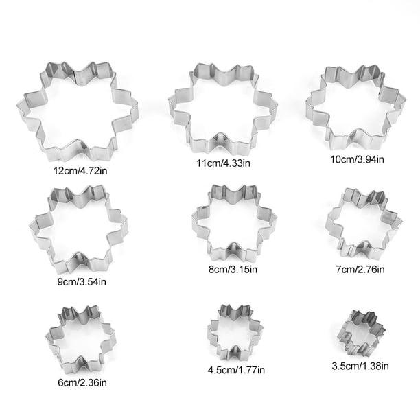 9 PCS Set De Cortador De Galletas, Herramientas De Hornear De Acero Inoxidable De Grado Alimenticio Para Galletas Navideñas, Moho De Galletas De Vacaciones Reutilizable Kit De