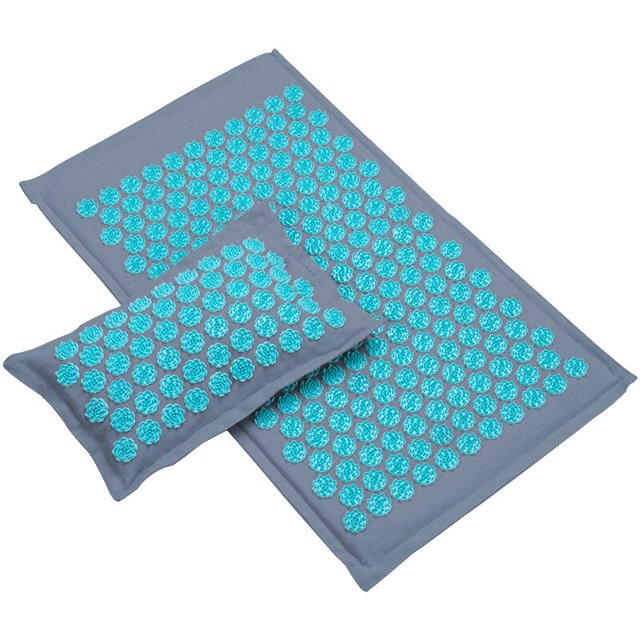 Estera de Yoga de masaje de Palma de coco de lino natural, estera de almohada deportiva con bolsa, cojín de acupresión con punta de loto Tan Jianjun unisex