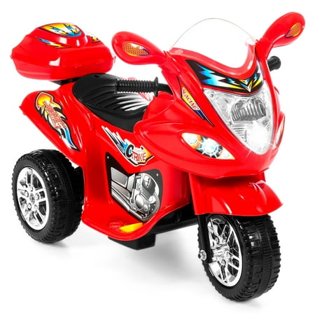 Kids Ride On Motorcycle 6V Toy Battery Powered Electric 3 Wheel Power Bicycle Red