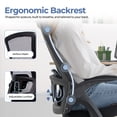 thumbnail image 4 of CELTOSS Ergonomic Office Chair, Wide Seat with Flip-Up Armrests, Lumbar Support, Adjustable Height, Comfy Home Task Computer Chair, Black, 4 of 10
