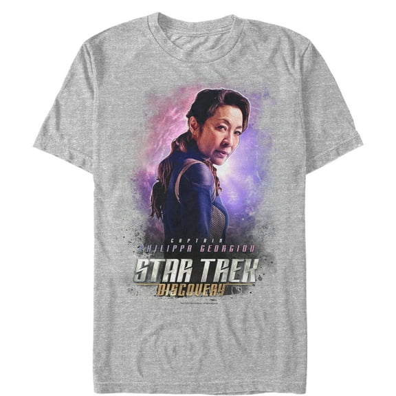 Men's Star Trek: Discovery Captain Georgiou Serious Pose  Graphic Tee Athletic Heather 2X Large