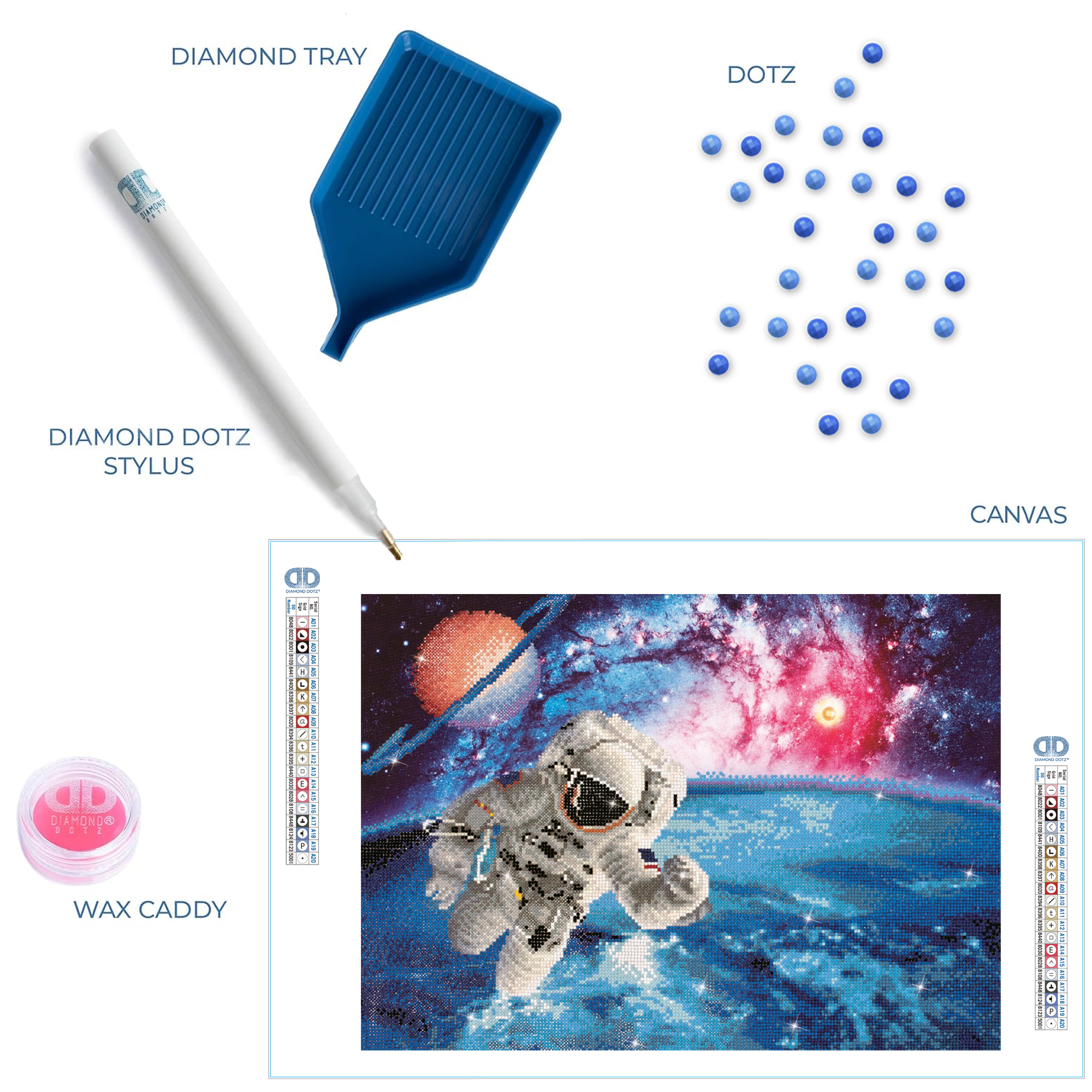 Diamond Dotz Beam me up! Space Diamond Painting Kits for Adults - Diamond Art Kits a Relaxing Creative Craft Kit with Dotz Gems 18.1"x22.4"