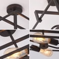 thumbnail image 3 of CHLOE Lighting NOLAN Farmhouse 2 Light Black Square Semi-Flush Ceiling Pendant 14.25" Wide, 3 of 6