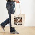 thumbnail image 4 of CafePress - Beer And Your Opinion Tote Bag - Unisex Canvas Tote Bag, Beige, 1-Piece, 4 of 7