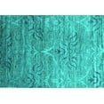 thumbnail image 1 of Ahgly Company Machine Washable Indoor Rectangle Abstract Turquoise Blue Contemporary Area Rugs, 7' x 9', 1 of 4