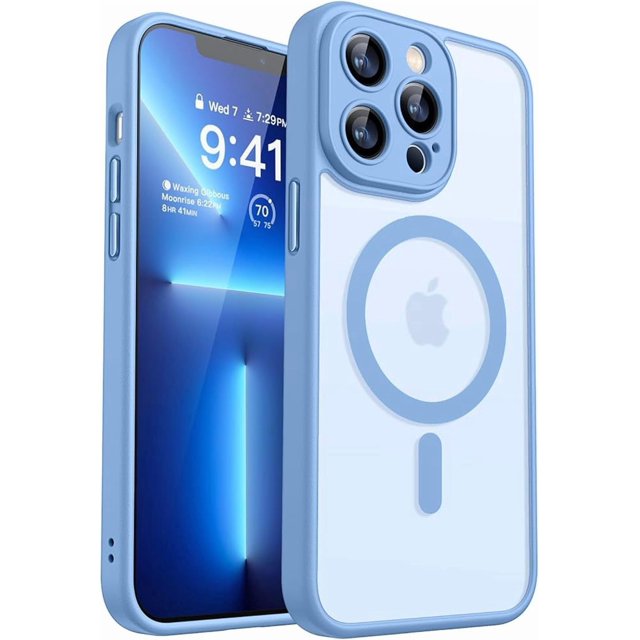 Funda Mate para iPhone 13 Pro Max – Azul Claro, a Prueba de Golpes
