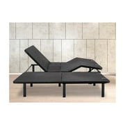 Serenity 15 Height Electric Adjustable Bed Frame Base With Wireless Remote Control-Color:Black,Size:Split King
