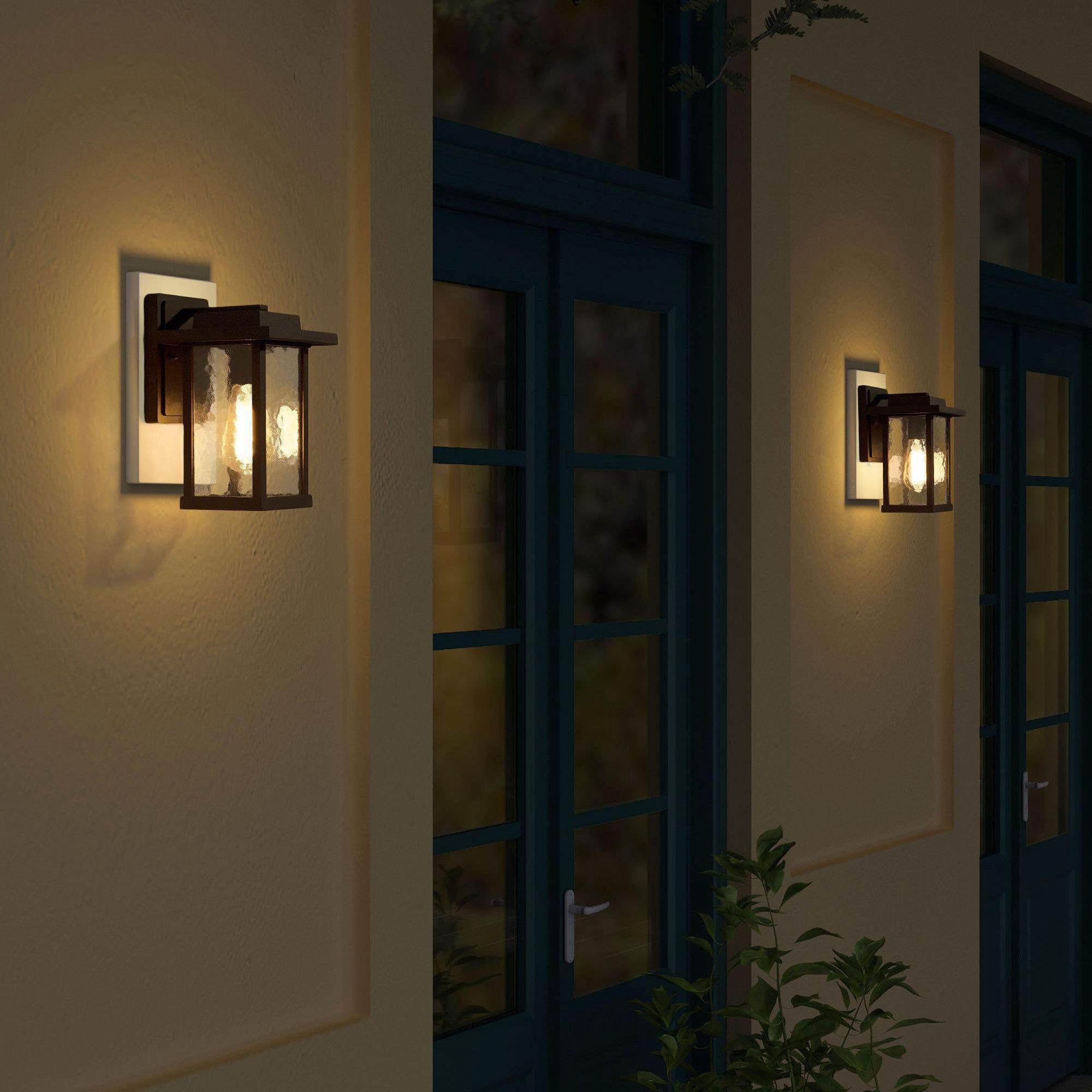 LNC 1-Light Modern Farmhouse Outdoor Wall Light, Matte Black Finish