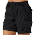 thumbnail image 2 of Women Cargo Shorts Summer Loose Hiking Shorts With Pockets Womens plus Size Denim Shorts, 2 of 7